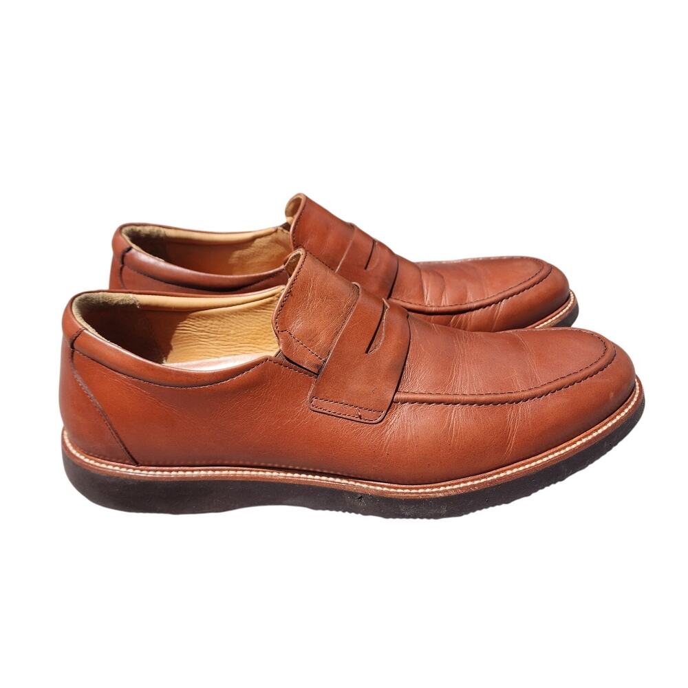 Samuel Hubbard Ivy Legend Cognac Leather Penny Loafers 14 - Picture 2 of 9